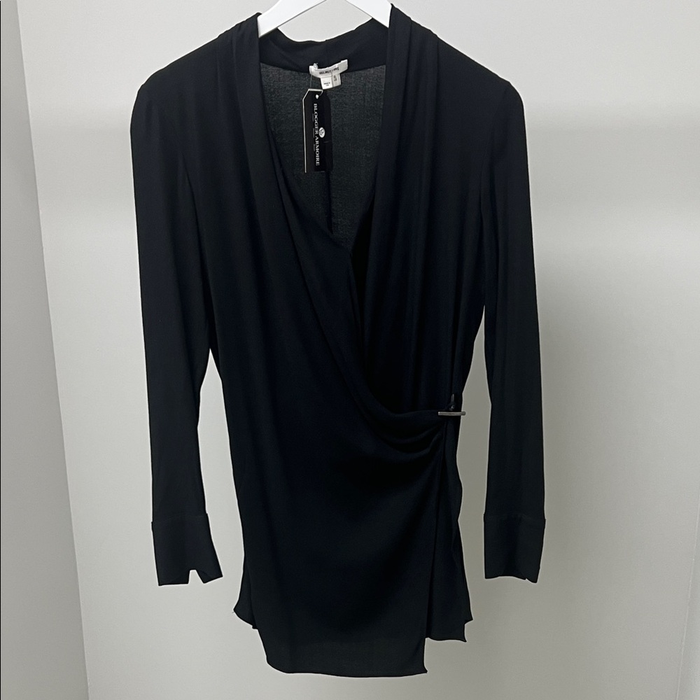 Helmut Lang Foldover Draped Top
